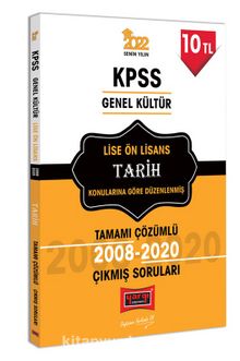 2022 KPSS Genel Kültür Lise Ön Lisans Tarih Tamamı Çözümlü Çıkmış Sorular kitap kapağı