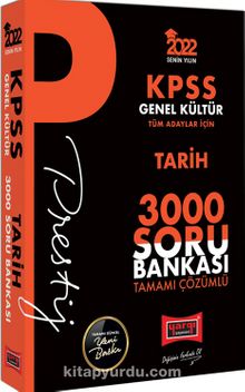 2022 KPSS Genel Kültür Tarih Prestij Seri Tamamı Çözümlü 3000 Soru Bankası kitap kapağı