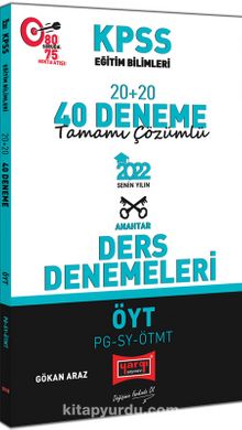 2022 KPSS Eğitim Bilimleri ÖYT PG SY ÖTMT Tamamı Çözümlü 20+20 40 Deneme kitap kapağı