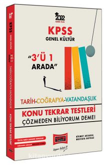 2022 KPSS Genel Kültür 3'ü 1 Arada Konu Tekrar Testleri kitap kapağı