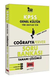2022 KPSS Genel Kültür Tüm Adaylar İçin CoğrafyaPerver Tamamı Çözümlü Soru Bankası kitap kapağı