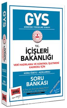 GYS İçişleri Bakanlığı Veri Hazırlama ve Kontrol İşletmeni Kadrosu İçin Konu Özetli Soru Bankası kitap kapağı