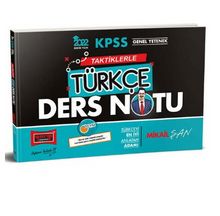 2022 KPSS Genel Yetenek Taktiklerle Türkçe Ders Notu kitap kapağı