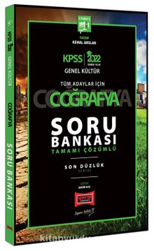 2022 KPSS Genel Kültür Son Düzlük Coğrafya Tamamı Çözümlü Soru Bankası kitap kapağı