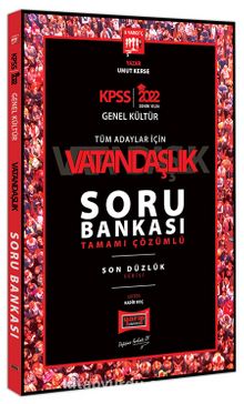 2022 KPSS Genel Kültür Tüm Adaylar İçin Son Düzlük 5 Yargıç Tamamı Çözümlü Vatandaşlık Soru Bankası kitap kapağı