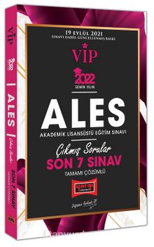 2022 ALES VİP Son 7 Sınav Tamamı Çözümlü Çıkmış Sorular kitap kapağı