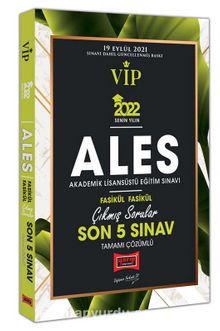 2022 ALES VİP Tamamı Çözümlü Fasikül Fasikül Son 5 Sınav Çıkmış Sorular Yargı Yayınları kitap kapağı