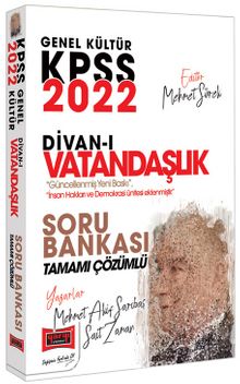 2022 KPSS Genel Kültür Divan-ı Vatandaşlık Tamamı Çözümlü Soru Bankası kitap kapağı
