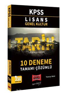 2022 KPSS Lisans Genel Kültür Tarih Tamamı Çözümlü 10 Deneme kitap kapağı