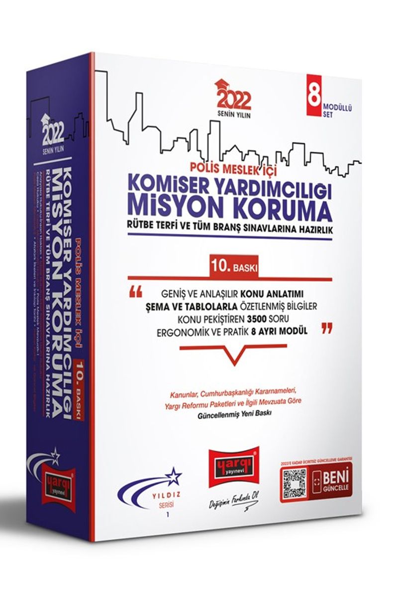 2022 Polis Meslek İçi Komiser Yardımcılığı Misyon Koruma Sınavlarına Hazırlık Yıldız Serisi Konu Anlatım kitap kapağı
