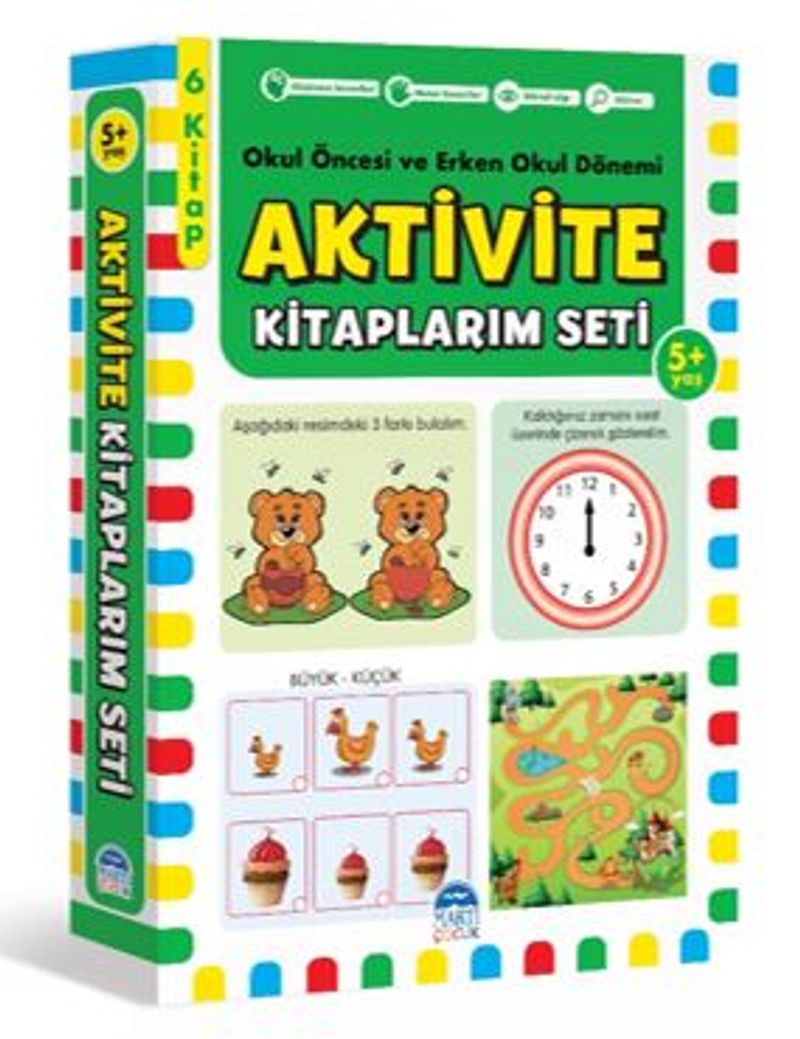 Aktivite Kitaplarım Seti 5+ Yaş Okul Öncesi Ve Erken Okul Dönemi kitap kapağı