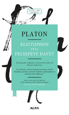 Kleitophon veya Felsefeye Davet kitap kapağı