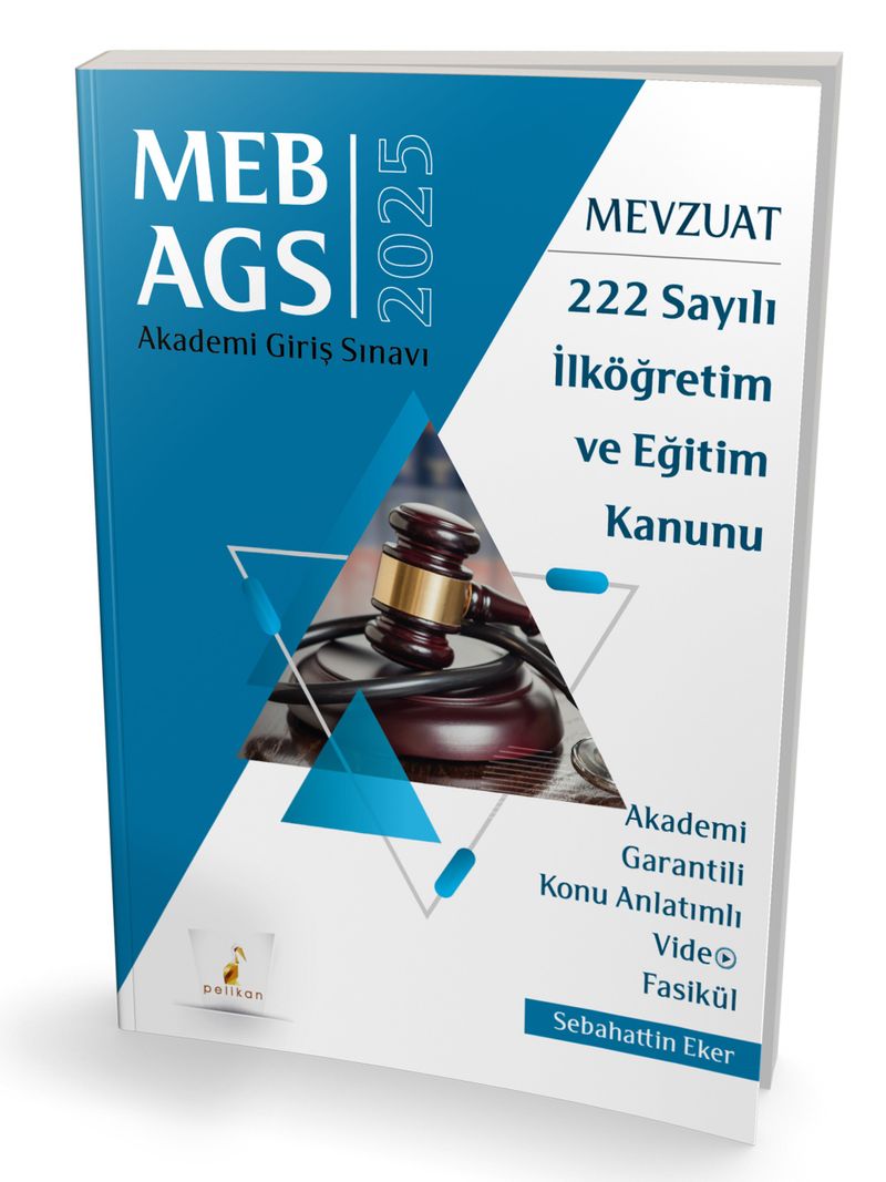 MEB - AGS Mevzuat Bilgisi 222 Sayılı İlköğretim ve Eğitim Kanunu Konu Anlatımlı Video Fasikül kitap kapağı