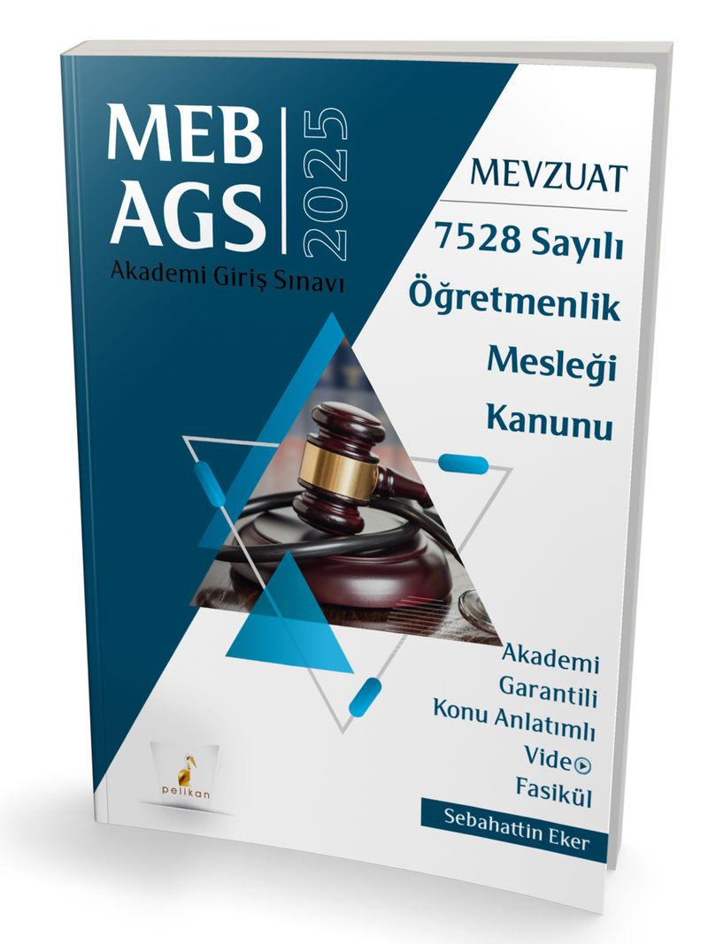 MEB - AGS Mevzuat Bilgisi 7528 Sayılı Öğretmenlik Mesleği Kanunu Konu Anlatımlı Video Fasikül kitap kapağı