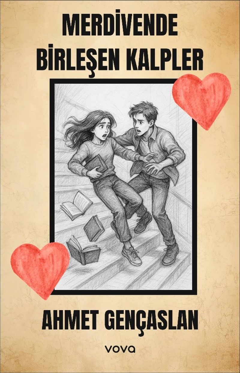 Merdivende Birleşen Kalpler kitap kapağı