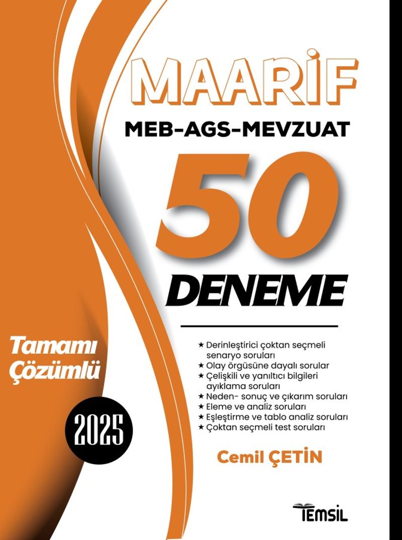 Maarif MEB- AGS- Mevzuat 50 Deneme kitap kapağı