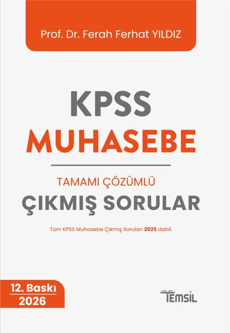 KPSS Muhasebe Tamamı Çözümlü Çıkmış Sorular kitap kapağı