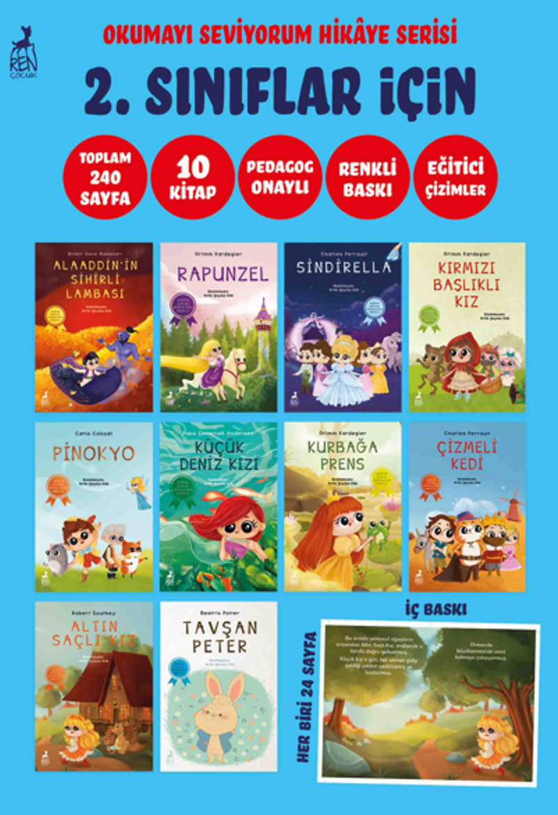 Okumayı Seviyorum Hikaye Serisi 2. Sınıflar İçin (10 Kitap) kitap kapağı