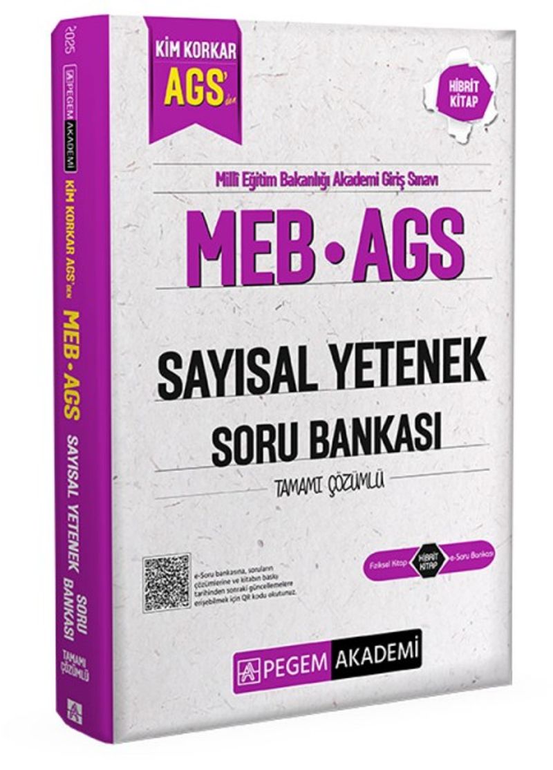 MEB AGS Kim Korkar Sayısal Yetenek Soru Bankası Tamamı Çözümlü kitap kapağı