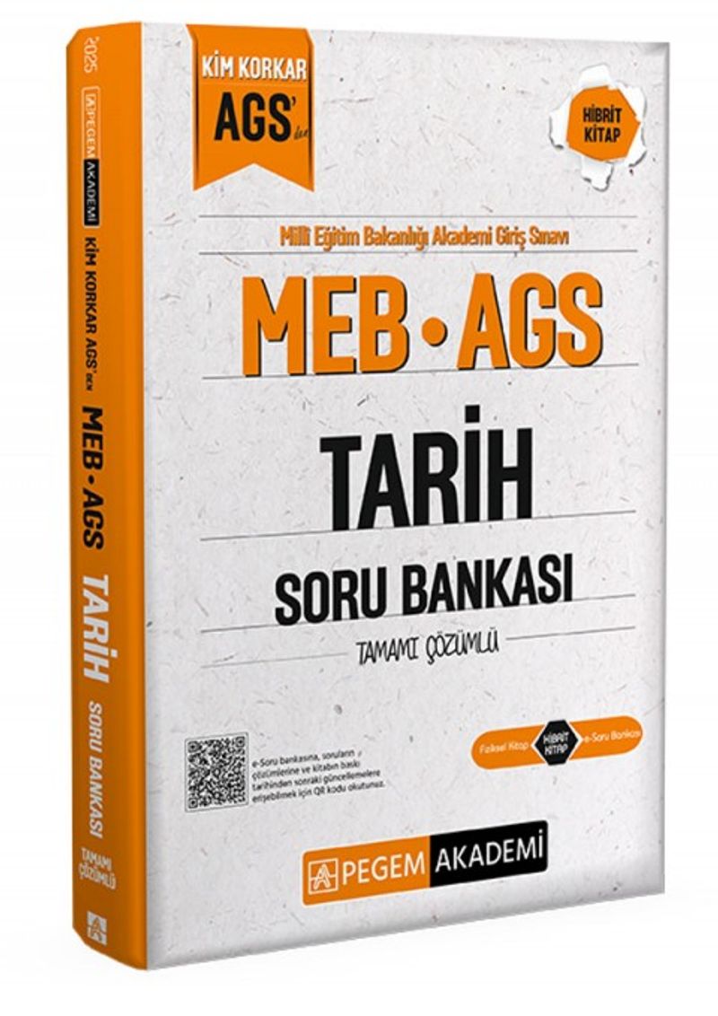MEB AGS Kim Korkar Tarih Soru Bankası Tamamı Çözümlü kitap kapağı