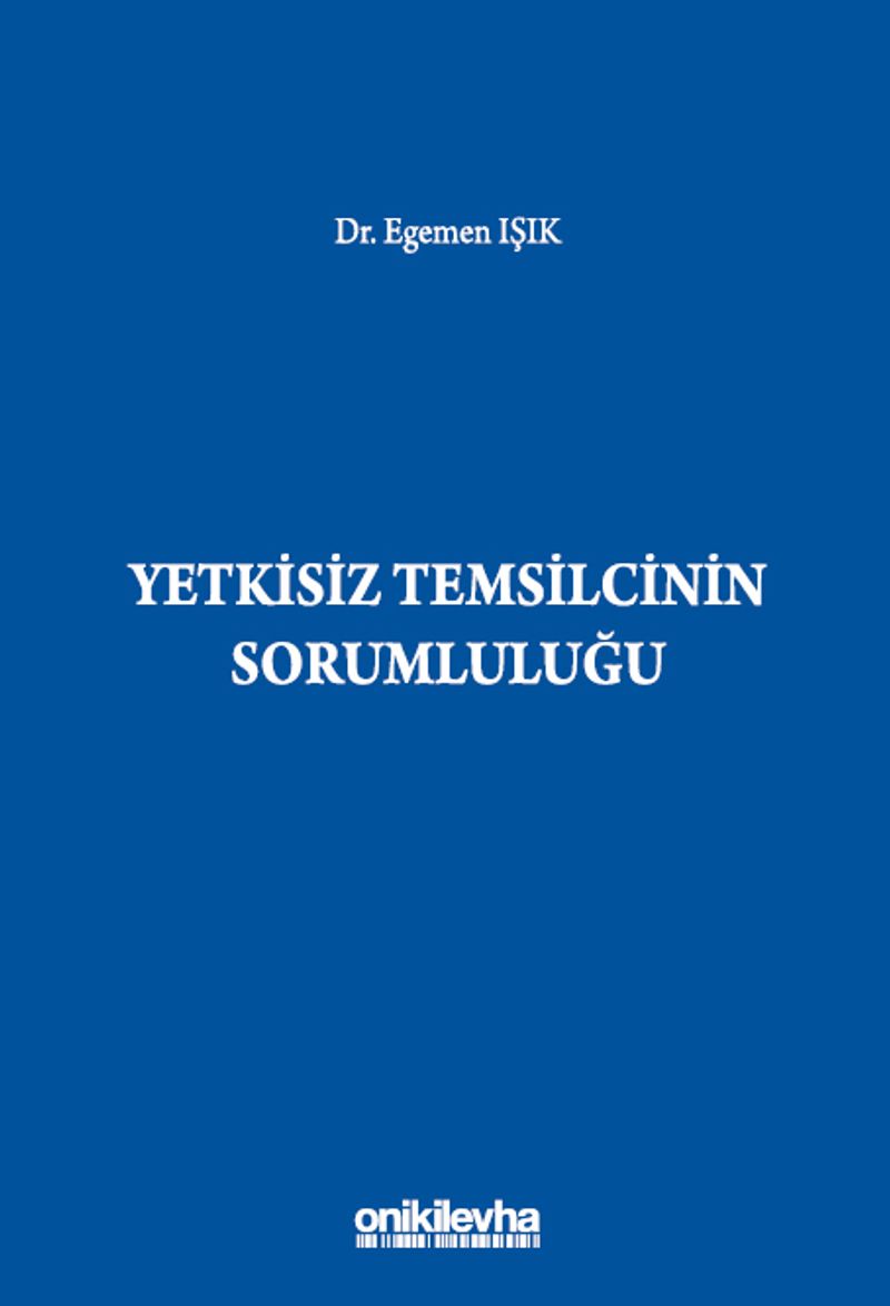 Yetkisiz Temsilcinin Sorumluluğu kitap kapağı