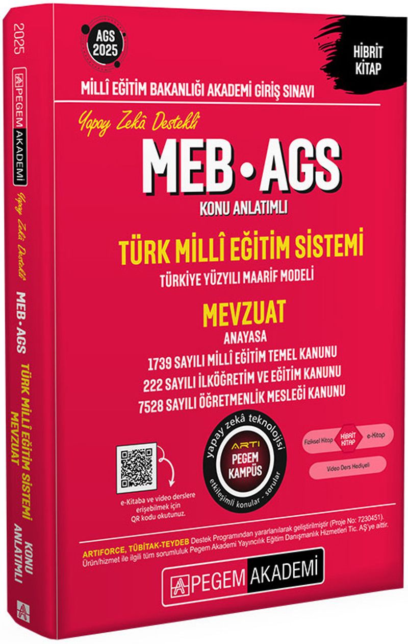 2025 MEB-AGS Konu Anlatımlı Türk Milli Eğitim Sistemi-Mevzuat kitap kapağı