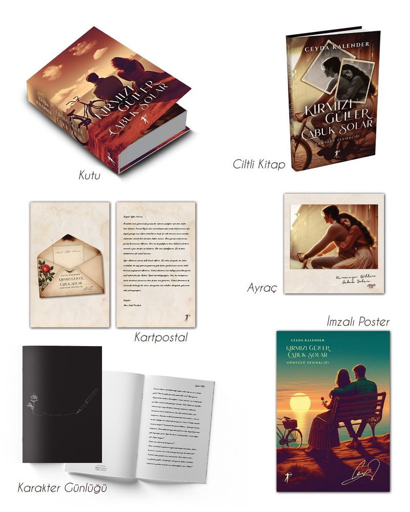 Kırmızı Güller Çabuk Solar (Ciltli Kutulu Set) Günyüzü Vesikalığı kitap kapağı