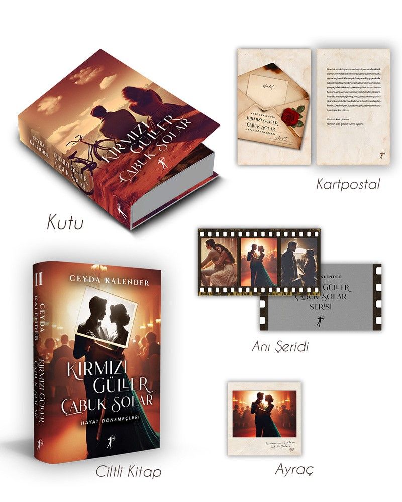 Kırmızı Güller Çabuk Solar II / Hayat Dönemeçleri (Ciltli Kutulu Set) kitap kapağı