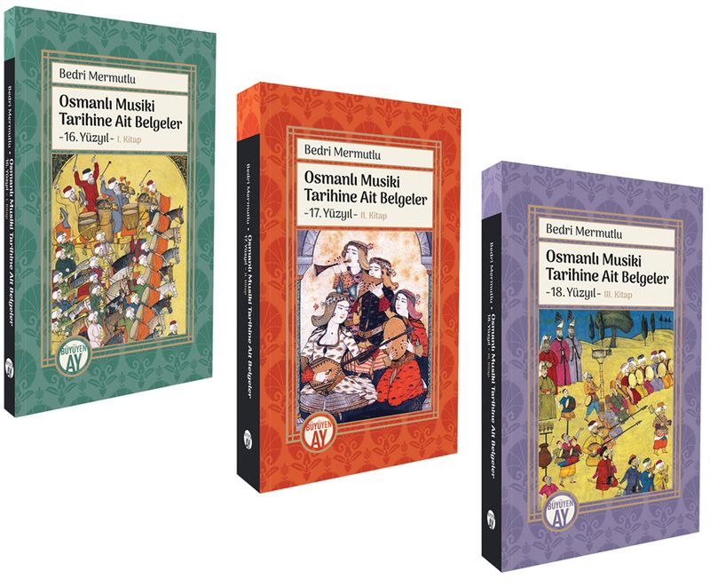Osmanlı Musiki Tarihine Ait Belgeler 16, 17, 18. Yüzyıl (3 Cilt Takım) kitap kapağı