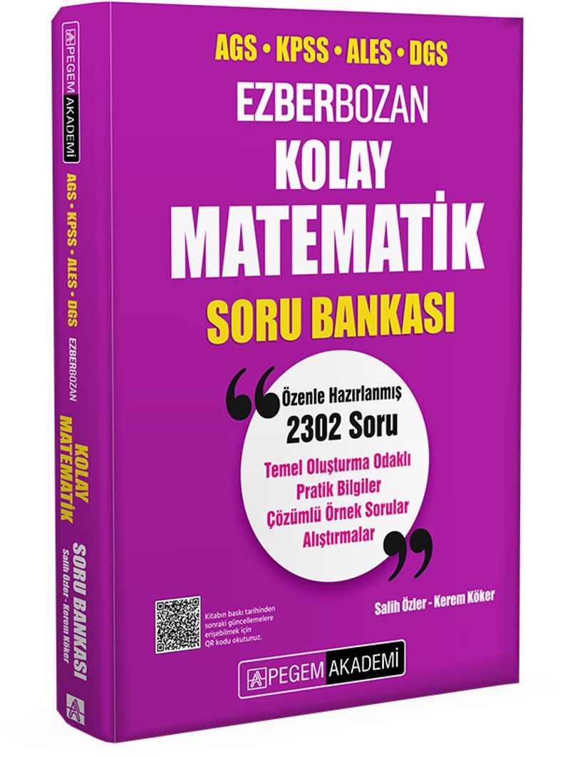 KPSS ALES DGS Kolay Matematik Soru Bankası kitap kapağı
