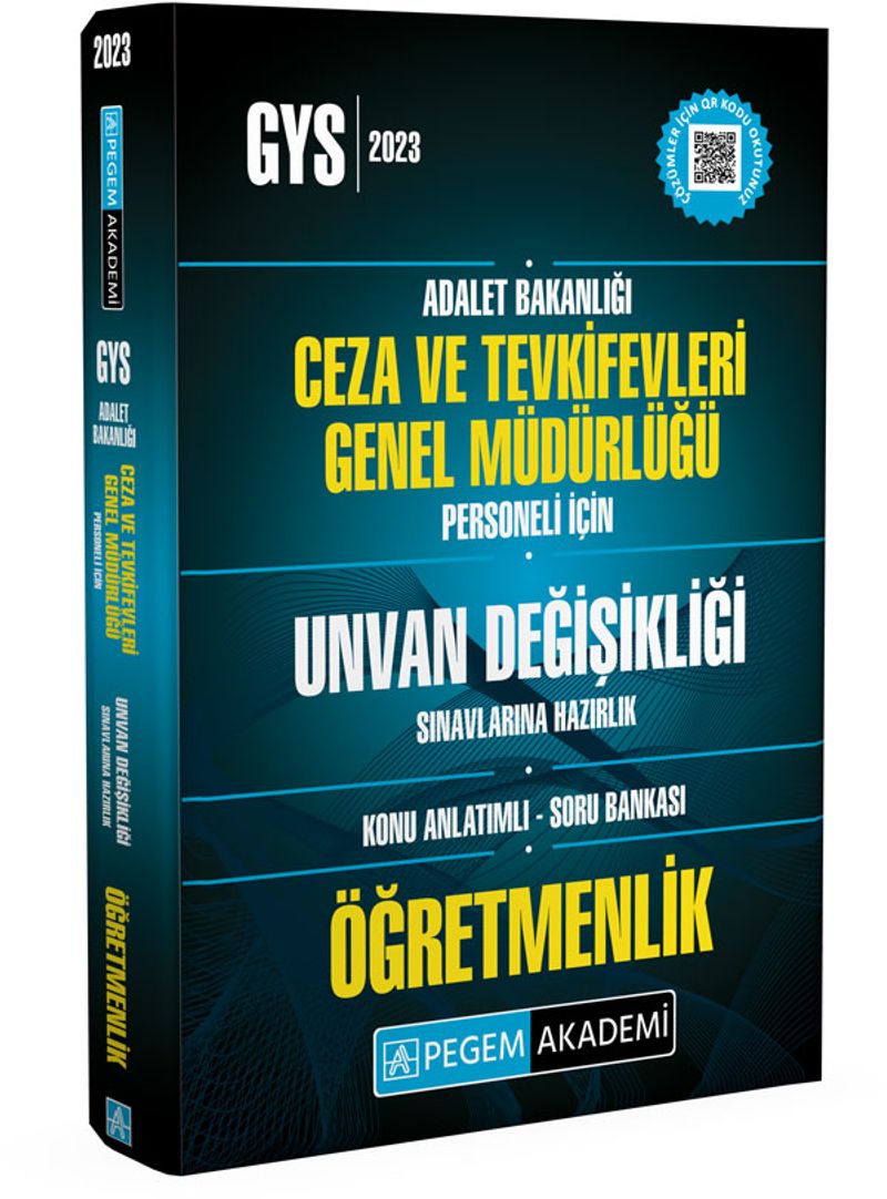 2023 Adalet Bakanlığı Ceza ve Tevkifevleri Genel Müdürlüğü Unvan Değişikliği Sın.Haz. Öğretmenlik Konu Anlatımlı Soru Bankası kitap kapağı