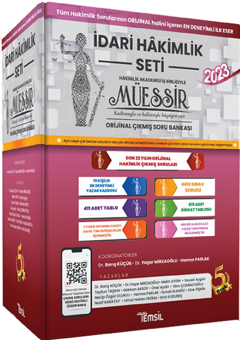 Müessir İdari Hakimlik Seti Çıkmış Soru Bankası kitap kapağı