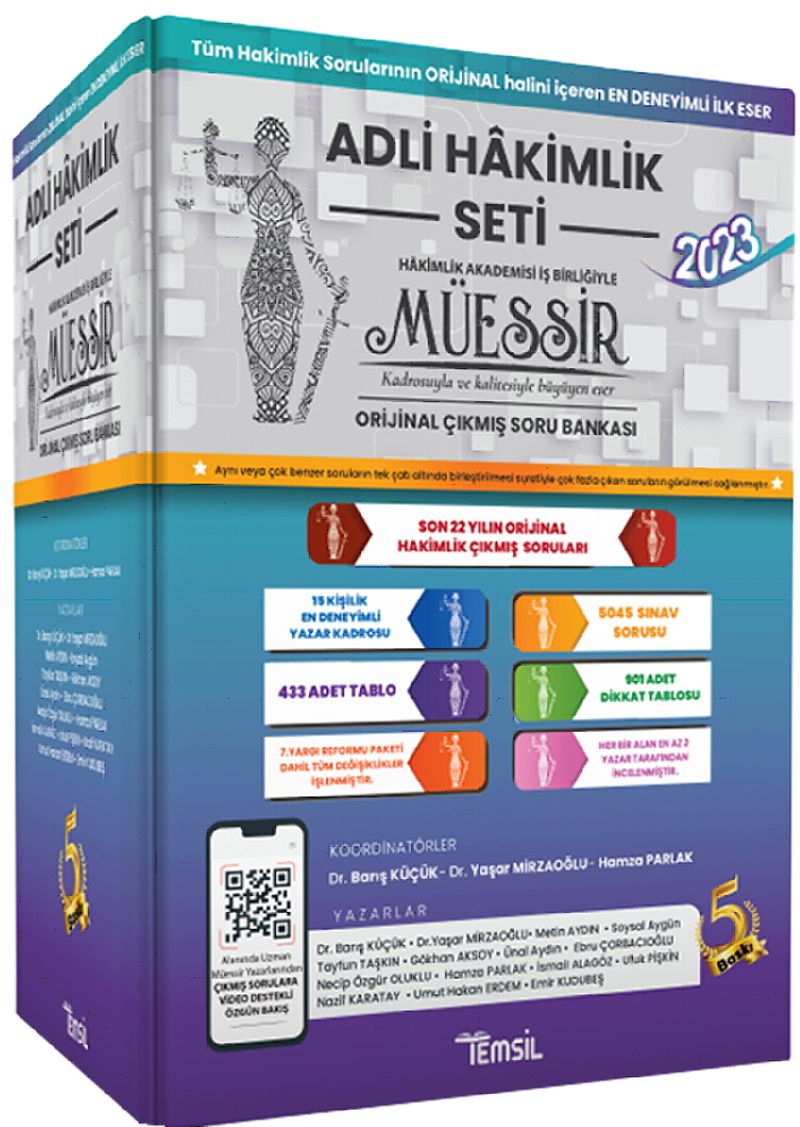 Müessir Adli Hakimlik Seti Çıkmış Soru Bankası kitap kapağı
