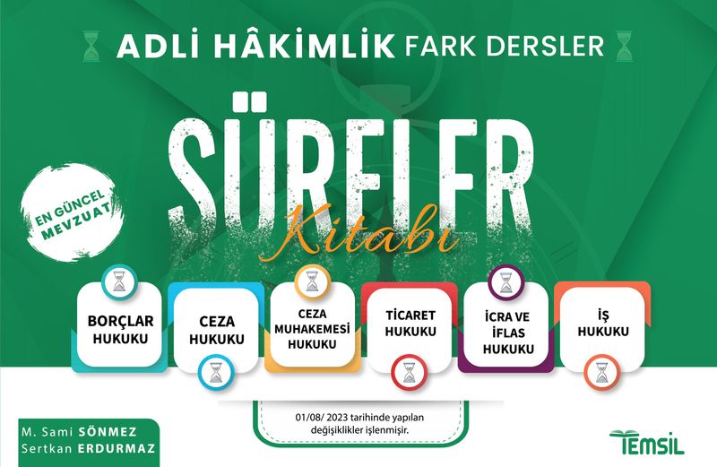Adli Hakimlik Fark Dersler Süreler Kitabı kitap kapağı