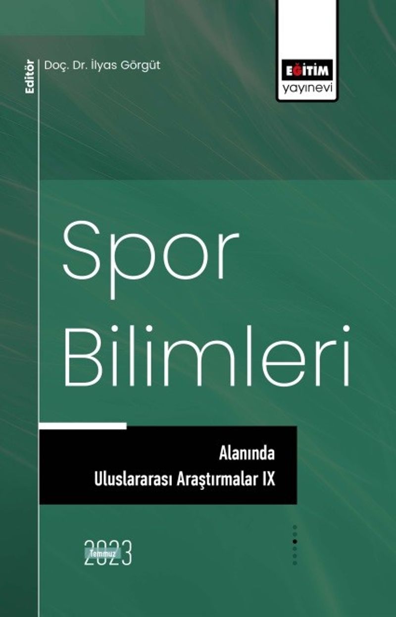 Spor Bilimleri Alanında Uluslararası Araştırmalar IX kitap kapağı