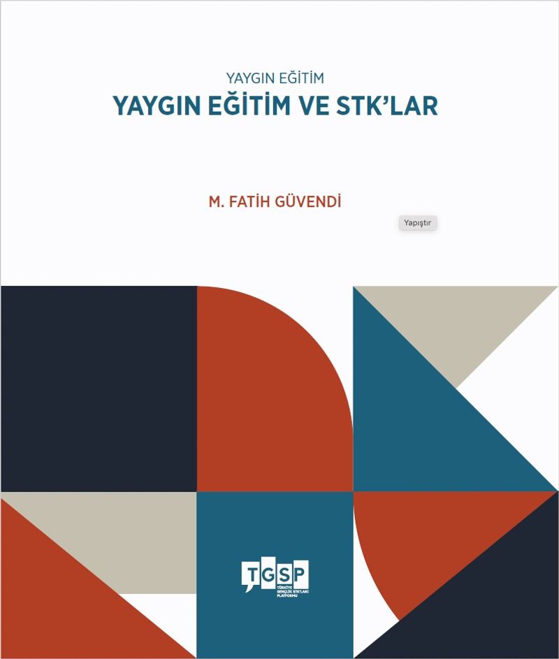 Yaygın Eğitim ve STK'lar kitap kapağı