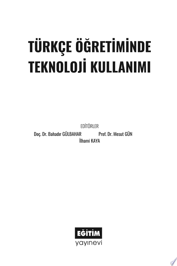 Türkçe Öğretiminde Teknoloji Kullanımı kitap kapağı