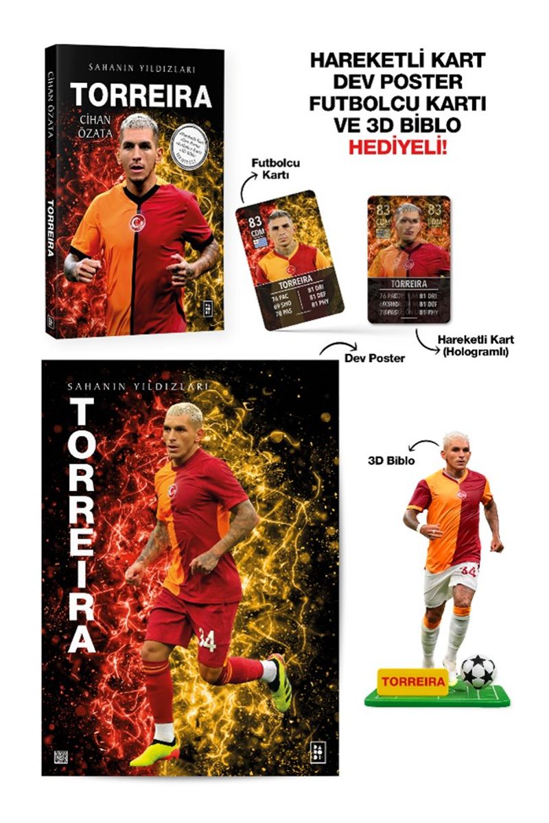 Torreira - Sahanın Yıldızları (3D Biblo - Hareketli Kart - Dev Poster - Futbolcu Kartı Hediyeli!) kitap kapağı
