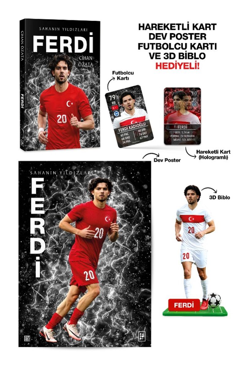 Ferdi - Sahanın Yıldızları - 3D Biblo, Hareketli Kart, Dev Poster ve Futbolcu Kartı Hediyeli! kitap kapağı