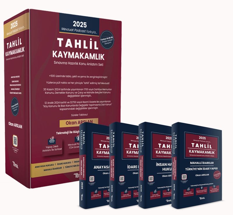 Tahlil Kaymakamlık Sınavına Hazırlık Konu Anlatım Seti kitap kapağı