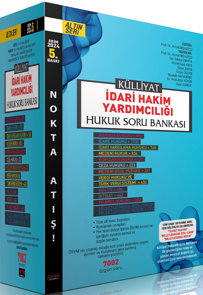 Külliyat İdari Hakim Yardımcılığı Hukuk Soru Bankası kitap kapağı