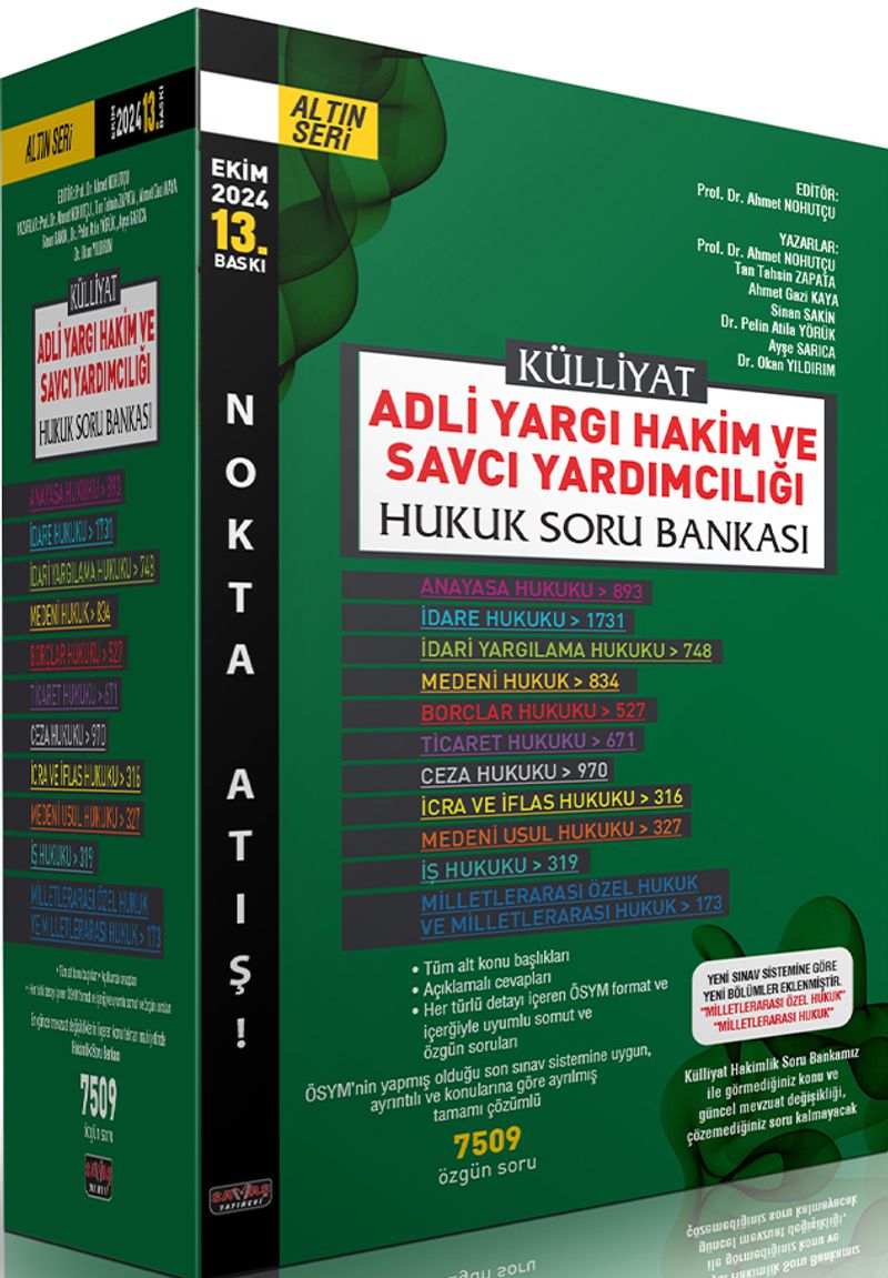 Külliyat Adli Hakim ve Savcı Yardımcılığı Hukuk Soru Bankası kitap kapağı