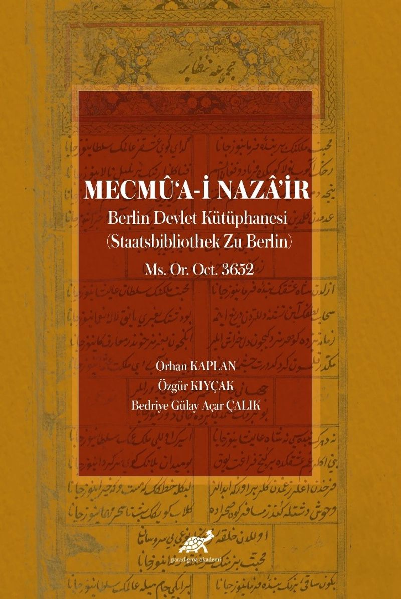 Mecmu‘a-i Nezair Berlin Devlet Kütüphanesi (Staatsbibliothek Zu Berlin) Ms. Or. Oct. 3652 kitap kapağı