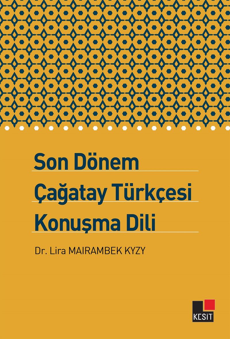 Son Dönem Çağatay Türkçesi Konuşma Dili kitap kapağı
