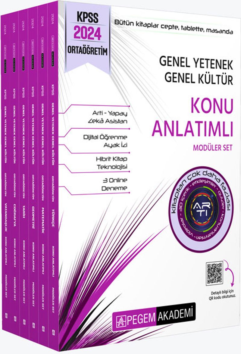 2024 KPSS Genel Yetenek Genel Kültür Ortaöğretim Konu Anlatımlı Modüler Set (6 Kitap) kitap kapağı