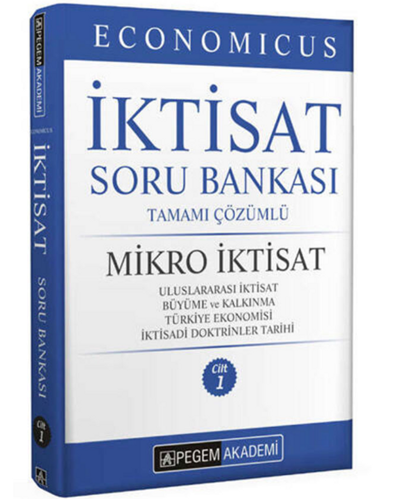 KPSS A Grubu Economicus Mikro İktisat Tamamı Çözümlü Soru Bankası (cilt 1) kitap kapağı