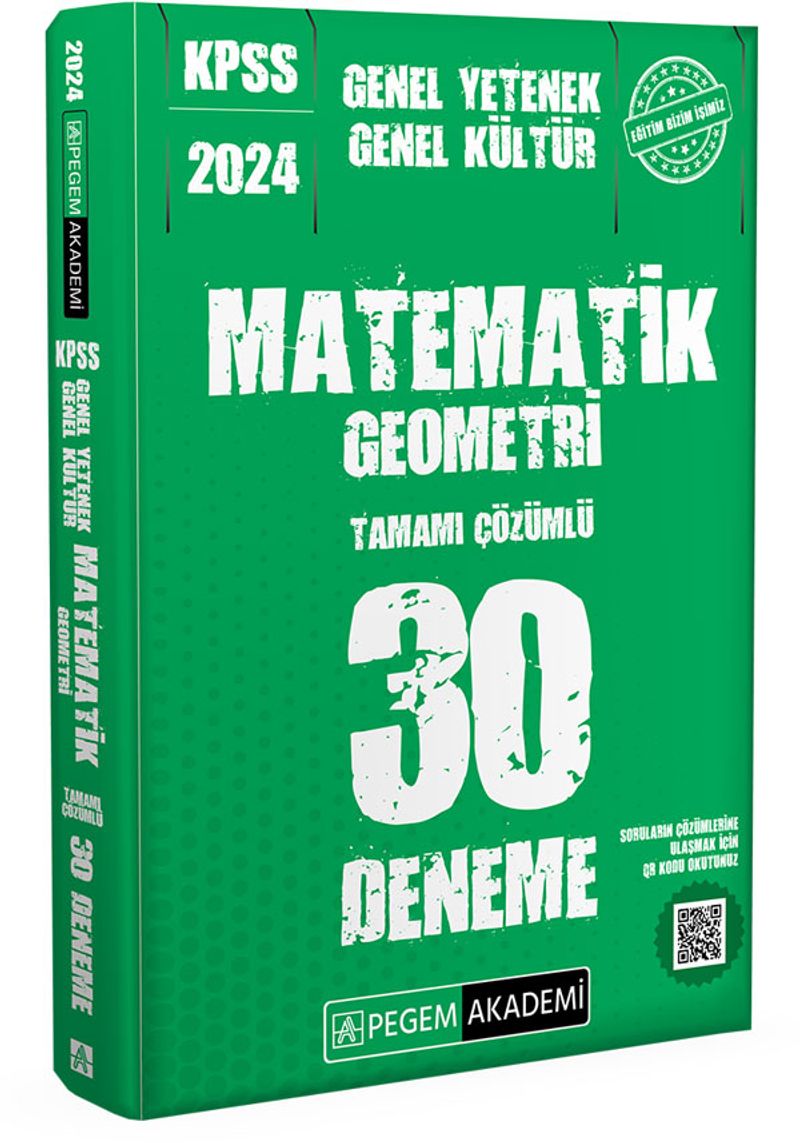 2024 KPSS Genel Yetenek Genel Kültür Matematik-Geometri 30 Deneme kitap kapağı