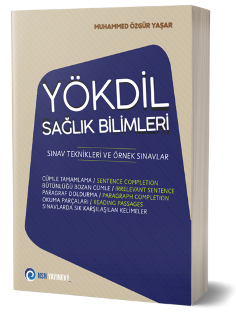 YÖKDİL Sağlık Bilimleri Sınav Teknikleri ve Örnek Sınavlar kitap kapağı