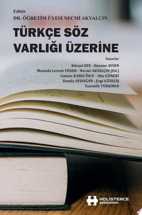 TÜRKÇE SÖZ VARLIĞI ÜZERİNE kitap kapağı