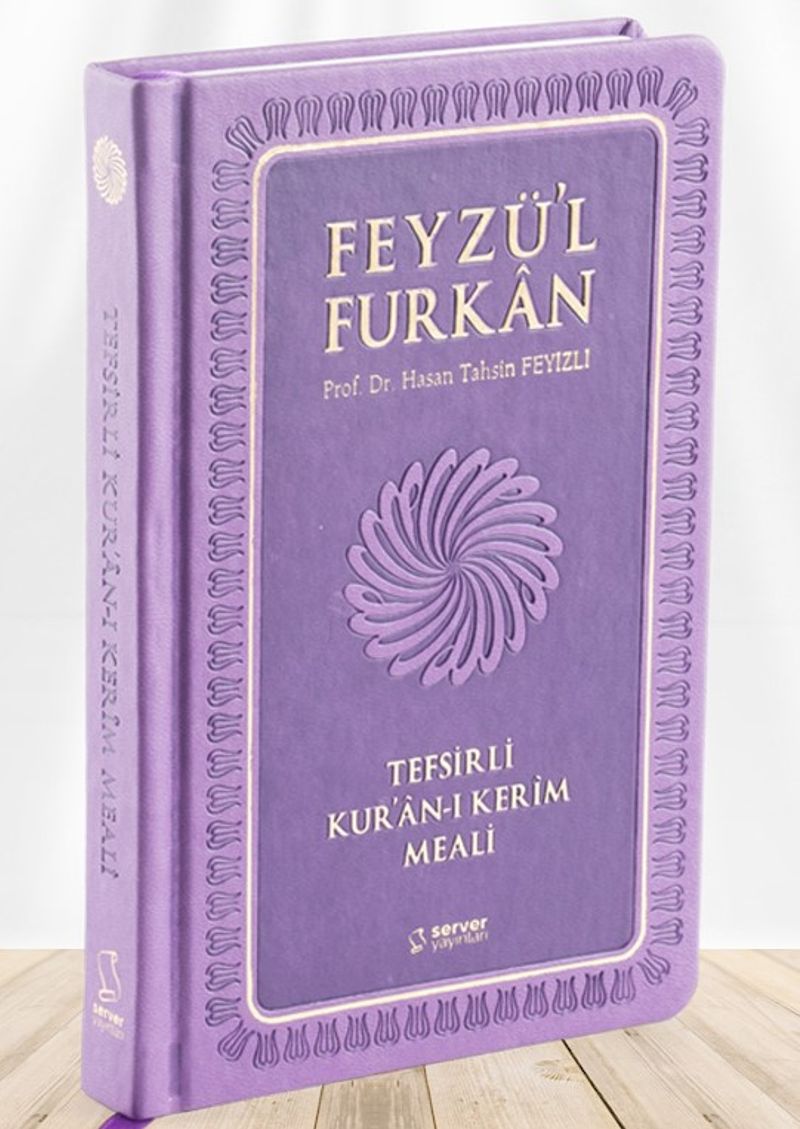 Feyzü'l Furkan Tefsirli Kur'an-ı Kerim Meali (Büyük Boy - Ciltli) (Lila) kitap kapağı